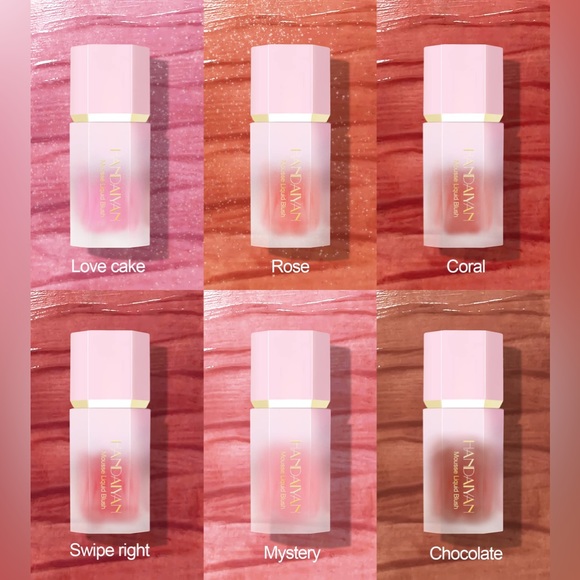 Matte Silky Texture Long-Lasting Lightweight Blush Liquid Makeup- #4 Swipe Right - Picture 5 of 8